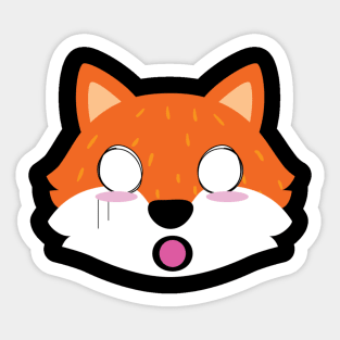 Overjoyed Fox Sticker